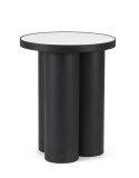 Cumpara ieftin Masuta otel negru marmura alba Rondel 40x50 cm