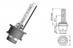 Bec auto xenon pentru far Hella D2S 35W 12V foto