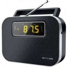 Radio portabil Muse M-081 R, LED, Dual-Alarm, Boxa frontala (Negru)