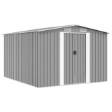 Cumpara ieftin Sopron de gradina, 257x298x178 cm, gri, metal