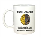 Cana alba personalizata &quot;Sunt Inginer&quot;, INOVATIX&reg;. 330ml