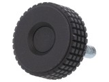Buton de Reglare Negru &Oslash;31mm M6 16mm H24mm