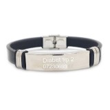 Bratara personalizata medicala Diabet tip 1. diabet tip 2 si numarul de telefon