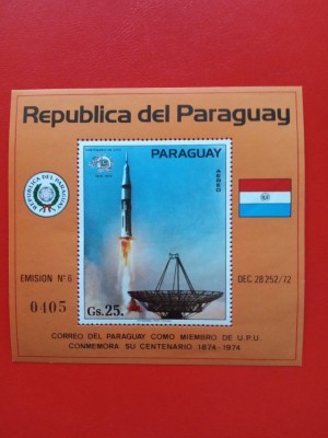 PARAGUAY, SPACE - COLIȚĂ MNH foto