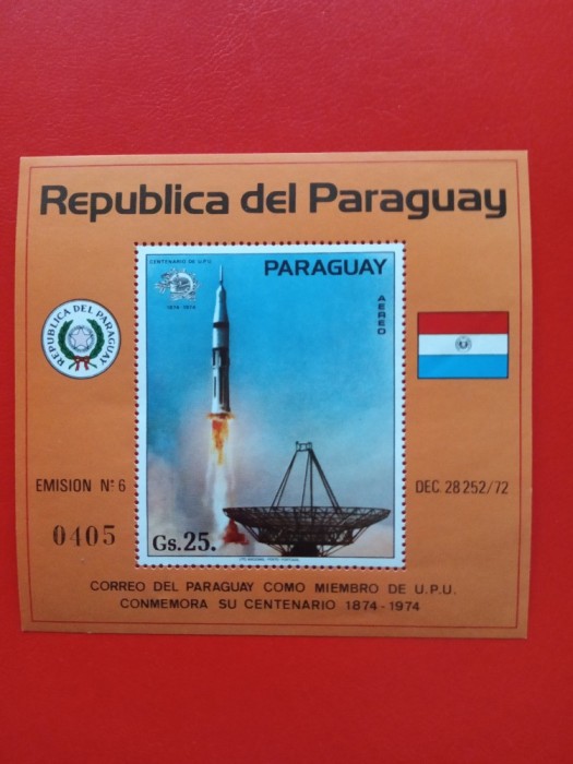 PARAGUAY, SPACE - COLIȚĂ MNH