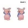 Set 2 Abtibilde Auto 3D Protectie Caroserie, Bara, Oglinzi - Design Purcelus/Pisica, Silicon, Impermeabile, Montare Usoara