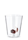 Cumpara ieftin Set 6 pahare sticla decor Balena maro &Oslash;9x10,5h