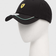 Puma șapcă Ferrari culoarea negru, cu imprimeu, 025200 25200