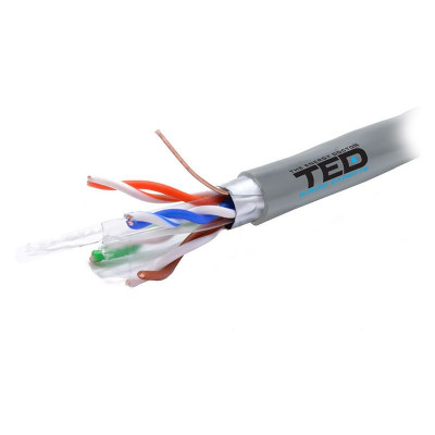 Cablu FTP Ted Electric, categoria 6, cupru, 0.52 mm, 305 m foto