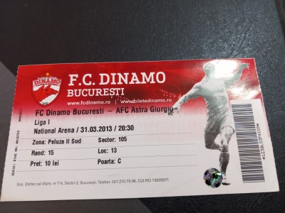 Bilet Dinamo - Astra Giurgiu foto
