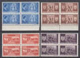 ROMANIA 1941 LP 146 I FRATIA DE ARME ROMANO-GERMANA SERIA FARA SUPRATIPAR IN BLOC DE 4 TIMBRE STARE MNH, Nestampilat