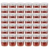 VidaXL Borcane din sticlă pentru gem, capac argintiu, 48 buc, 110 ml 50793