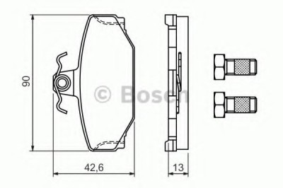 Set placute frana,frana disc VOLVO V70 I (LV) (1996 - 2000) BOSCH 0 986 460 995 foto