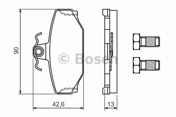 Set placute frana,frana disc VOLVO V70 I (LV) (1996 - 2000) BOSCH 0 986 460 995