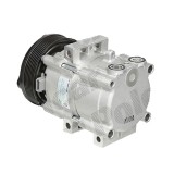 Compresor aer conditionat Ford Transit, 2000-2006, motorizare 2.4 Di/2.4 TD/2.4 TDE/2.4 TDDi, diesel, rola curea 129 mm, 7 caneluri, Visteon tip: FS1