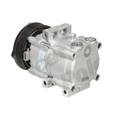 Compresor aer conditionat Ford Transit, 2000-2006, motorizare 2.4 Di/2.4 TD/2.4 TDE/2.4 TDDi, diesel, rola curea 129 mm, 7 caneluri, Visteon tip: FS1 foto