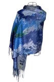 Fular dama NOR, negru/verde 170x70, Marime universala