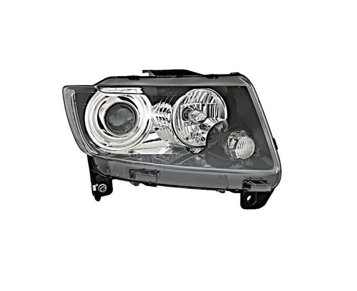 Far JEEP COMPASS (PK), 09.2014-06.2017, partea dreapta, DEPO, H9+P27/7W+WY21W; electrical; negru; cu motor; halogen,