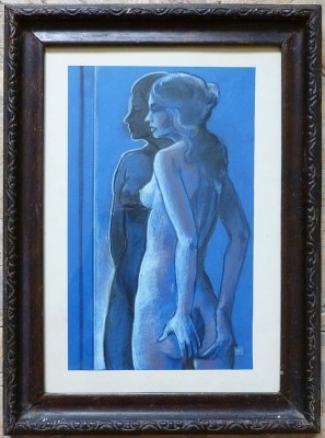 Nud cu spatele - semnat monogramic LUI foto