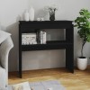 Gossi masa consola, negru, 80x30x80 cm, lemn prelucrat