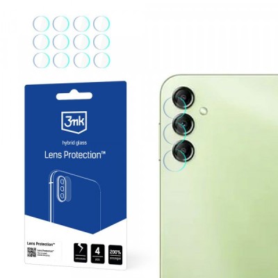 Folie de protectie Camera Spate 3MK Protection pentru Samsung Galaxy A14 A145 / A14 5G A146, Sticla Flexibila, Set 4 bucati, Transparenta foto