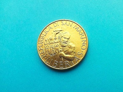 200 Lire 1994-FAO-San Marino-AUNC-RAR!!!-in realitate arata bine foto