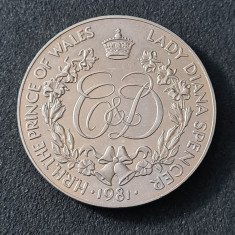 Marea Britanie 1981 medalie Prince of Wales & Diana