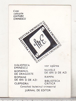 bnk cld Calendar de buzunar 1971 - Editura Eminescu