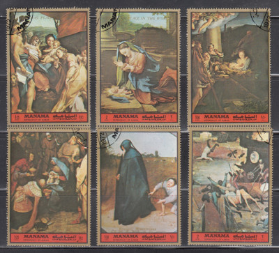 A12 S6 9 - Timbre foarte vechi - Manama - pictura religioasa foto