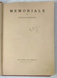 MEMORIALE de VASILE PARVAN , 1923, PREZINTA URME DE UZURA