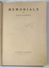 MEMORIALE de VASILE PARVAN , 1923, PREZINTA URME DE UZURA foto