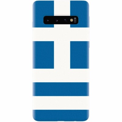 Husa silicon pentru Samsung Galaxy S10, Greece Flag foto