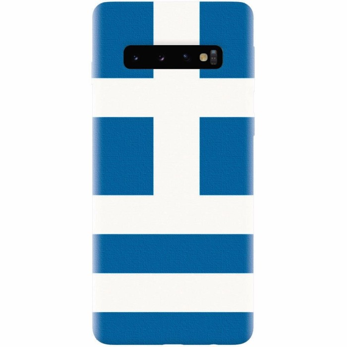 Husa silicon pentru Samsung Galaxy S10, Greece Flag