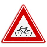 Avertizare pentru biciclete și bicicliști din aluminiu