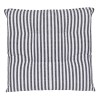 Perna cu dungi, alb cu gri, pentru scaun, cu doua fete, 38x38x4 cm, patrata