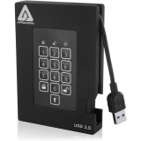 Hard Disk extern Apricorn A25-3PL256-1000, Aegis Padlock, USB 3.0, 1 TB, 2.5&amp;#039;&amp;#039;, negru