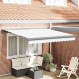 VidaXL Pergolă automată retractabilă albă 350x250 cm