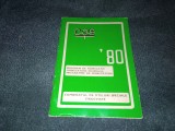PROGRAM DE FABRICATIE COMBINATUL DE OTELURI SPECIALE TARGOVISTE 1980