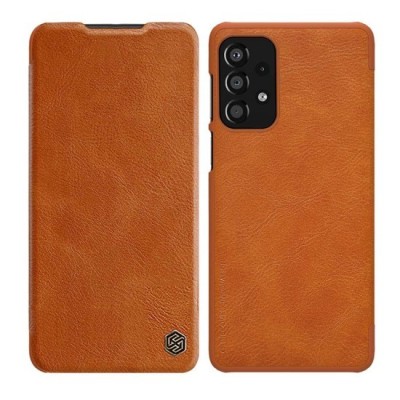 Husa pentru iPhone 16 - Nillkin Qin Prop Leather Case - Brown foto