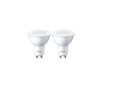 Pachet 2 Becuri LED Philips GU10, 4.7W(50W), 380lm, 2700K, Clasa E, Lumina Calda, Durata Lunga de Viata, Economie Energie