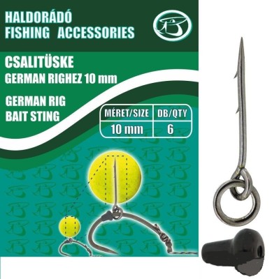 Haldorado - Tepuse momeala - Bait Sting - German Rig 15mm 6buc/plic foto