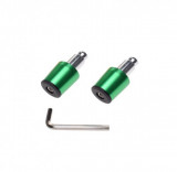 Set 2 capeti ghidon conici moto din metal, pentru motociclete, culoare verde, di Cod Produs: MX_NEW AW56916BGN