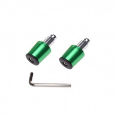 Set 2 capeti ghidon conici moto din metal, pentru motociclete, culoare verde, di Cod Produs: MX_NEW AW56916BGN