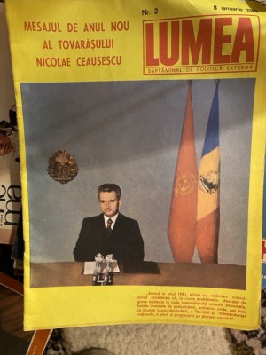 Lumea. Saptamanal de politica externa, nr. 2/8 ianuarie 1981 mesaj de anul nou al tov. Ceausescu foto