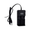 Incarcator Universal Acumulatori Li-Ion 18650, 2 Sloturi, Display, 220V, 4.2V, Compatibil 10440, 14500, 16340, 16650, 18350, 18500
