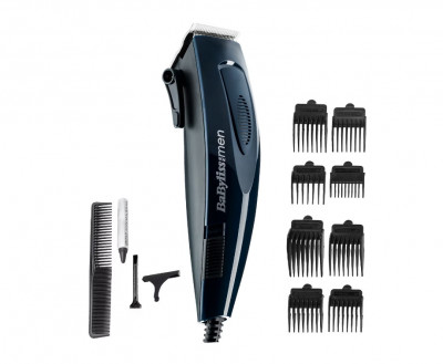 Aparat de tuns BaByliss E695E, 3-25 mm, 5 Trepte, 8 Accesorii, Albastru Negru - RESIGILAT foto