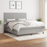 VidaXL Pat continental, gri deschis, 180x200 cm, material textil 3141633