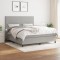 vidaXL Pat continental, gri deschis, 180x200 cm, material textil 3141633