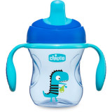 Chicco Train cană pentru antrenament cu m&acirc;nere 6m+ Blue 200 ml