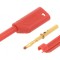 Mufă Banană 2mm 10A 1kV Roșie Aurită